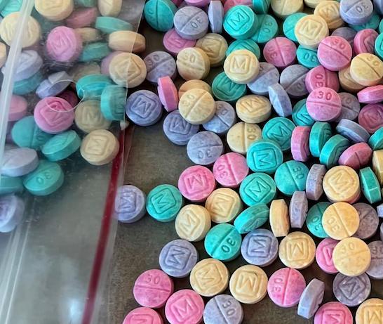 Rainbow-colored fentanyl pills look like candy.