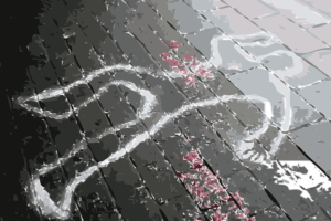 crime scene chalk body outline image