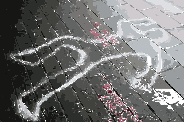 crime scene chalk body outline image